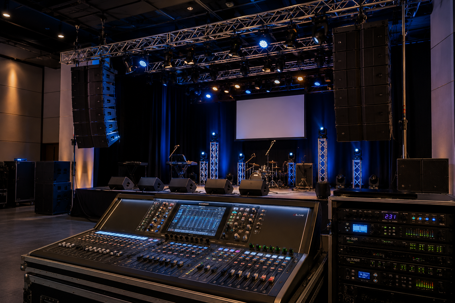 Sonorización e iluminación profesional para eventos