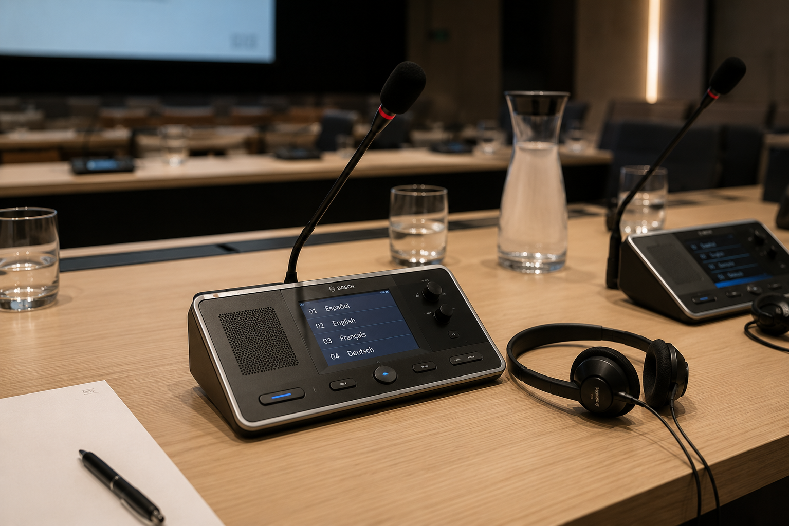 Sistemas de traducción simultánea para conferencias